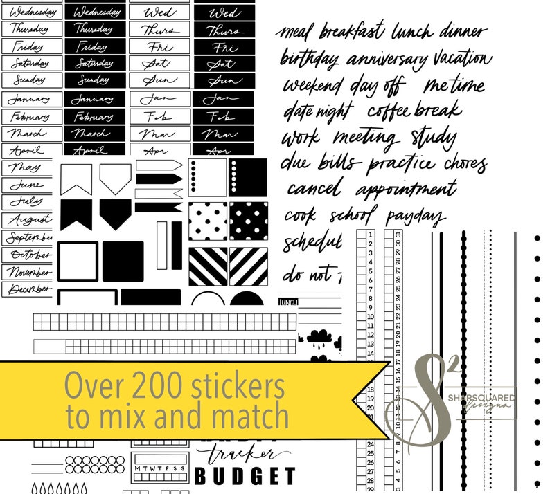Design your own planner template stickers build your own digital page