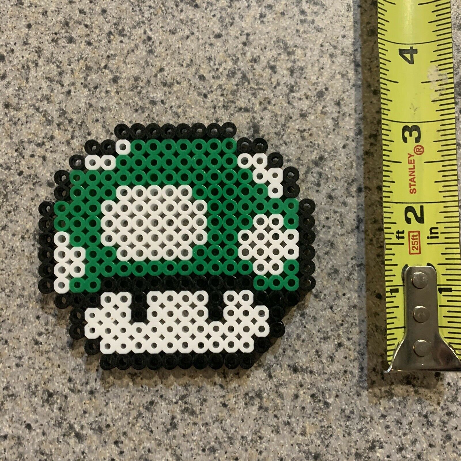 Green Mushroom Mario Bros Pixel Art 8 Bit Perler Beads Magnet Etsy