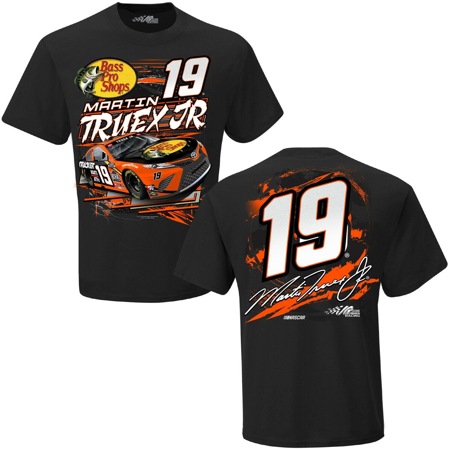 Martin Truex Jr #19 Bass Pro Shops 2 Spot Fuel Slingshot Tee Shirt