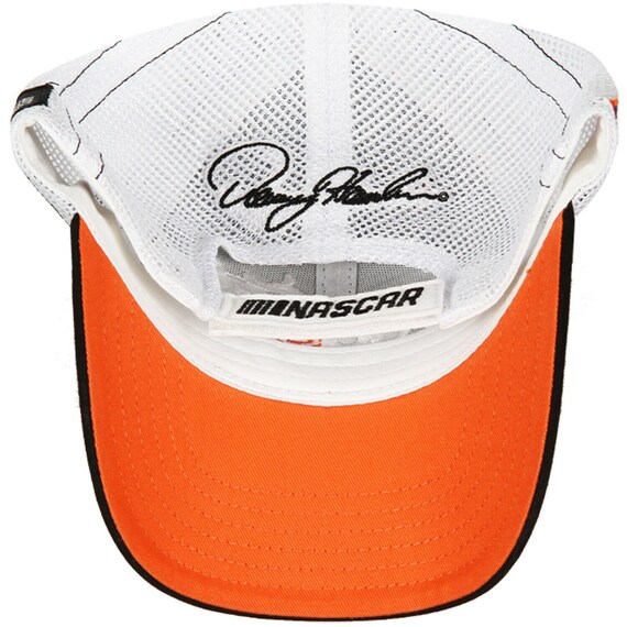 Checkered Flag Denny Hamlin FedEx Racing 2021 Adult Sponsor Signature Black White Mesh Hat Checkered Flag Denny Hamlin FedEx Racing 2021 Adult Sponsor Signature Black White Mesh Hat