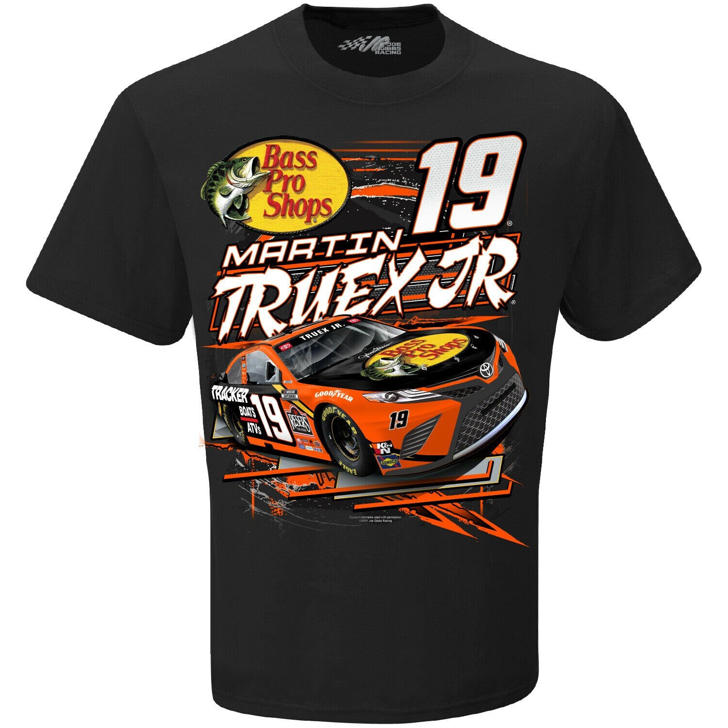 Martin Truex Jr #19 Bass Pro Shops 2 Spot Fuel Slingshot Tee Shirt