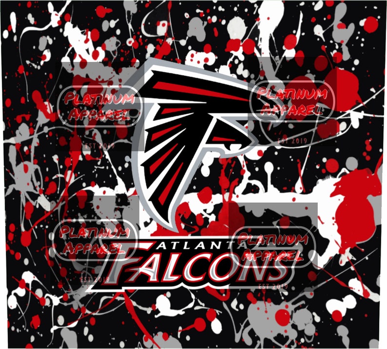 Atlanta Falcons Paint Splatter Tumbler Wrap Digital Etsy