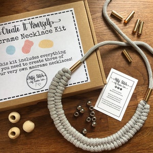 Macrame Necklace Kit - Create It Yourself | Fantastic Gift Idea | DIY Kit |