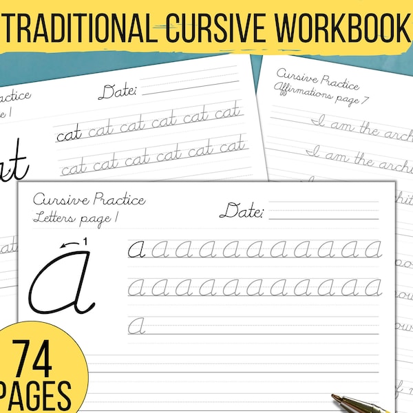 Master Neat Handwriting With Our Adult and Teen Workbook 90 Printable ...