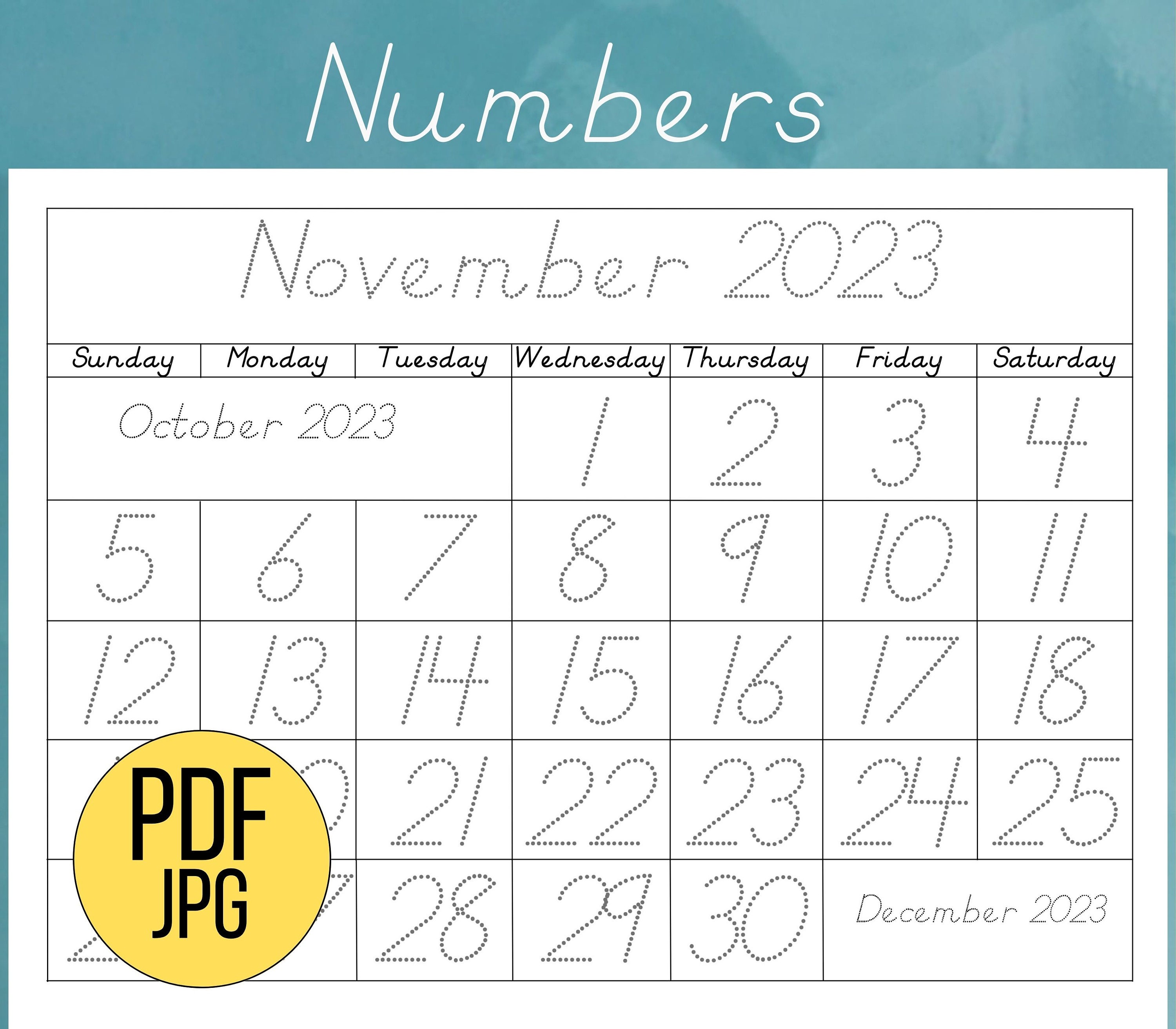 Educational Kids Wall Calendar 20232024 Prek K 1st Grade Etsy