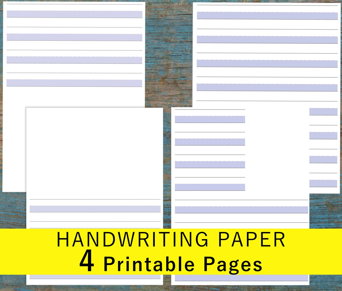 Handwriting Paper Printable Story Writing Paper Printable Etsy