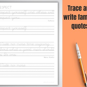 Cursive Handwriting Practice Workbook for Teens & Adults | Printable ...