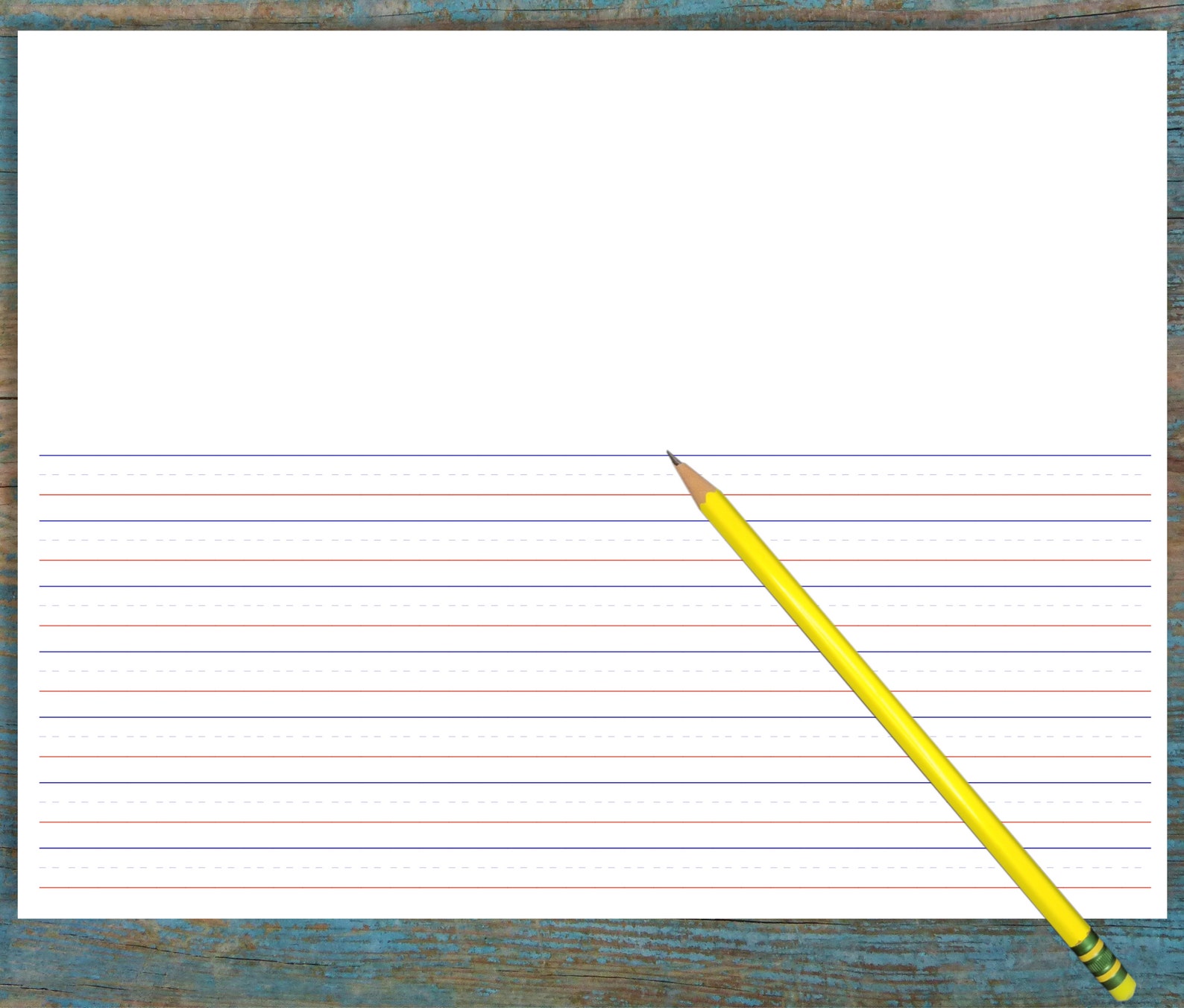 Draw and Write Paper Printable - Lined Paper- Handwriting Practice ...