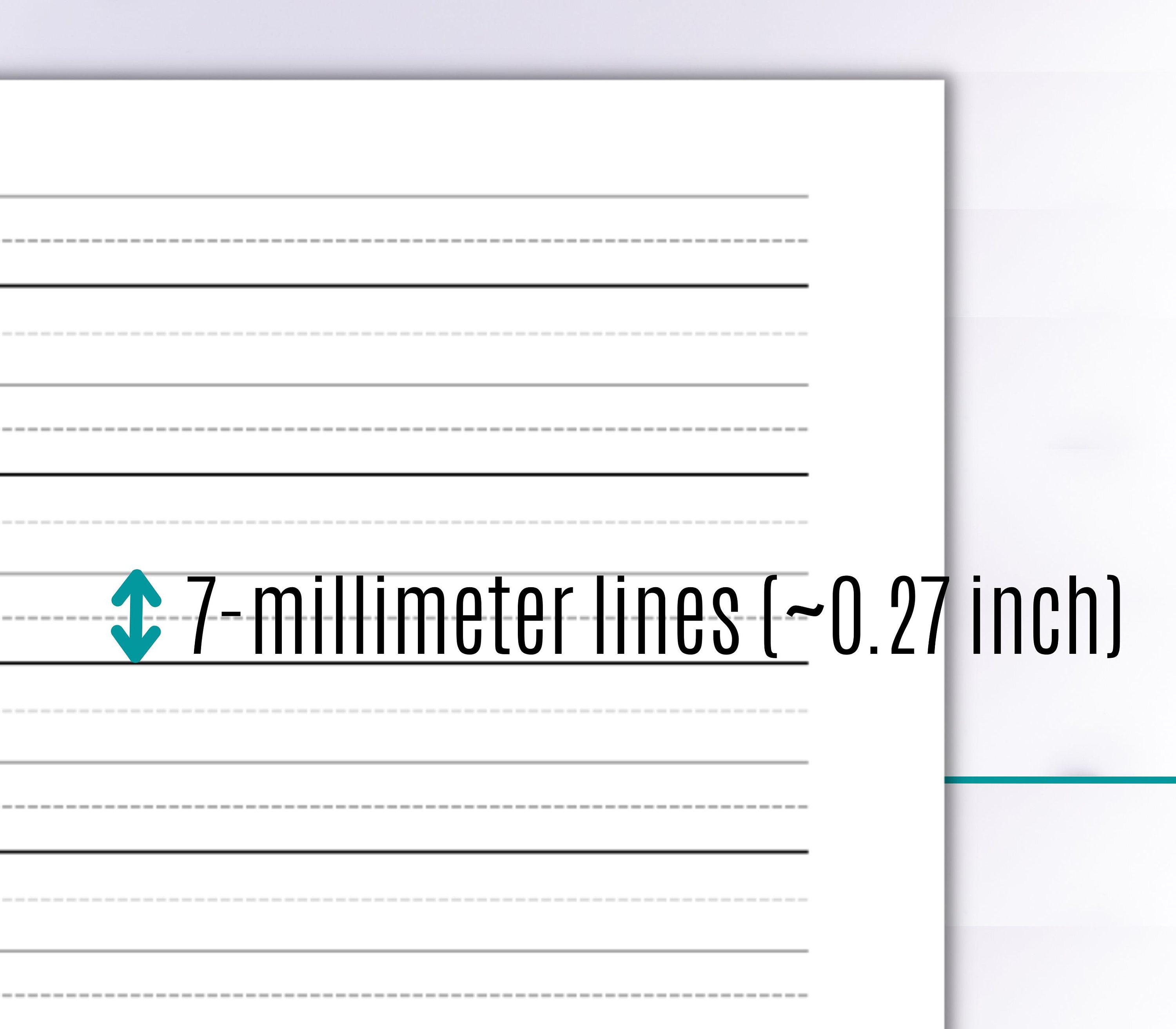 Lined Paper Template Printable for Teens and Adults, Writing Paper Red and Blue Lines, Neat ...