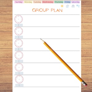 Printable Educational Daily Kids Schedule for Learning Clock and ...