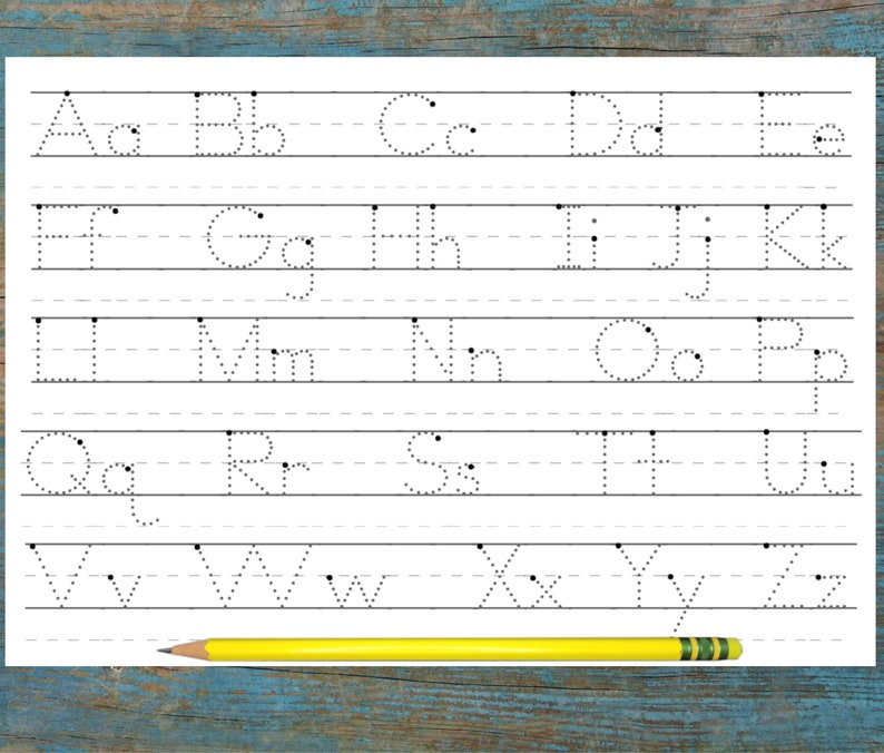 Learning to Write Kindergarten ABC Tracing Capital and Lower Case Letters Dotted Letters for Tracing image 4