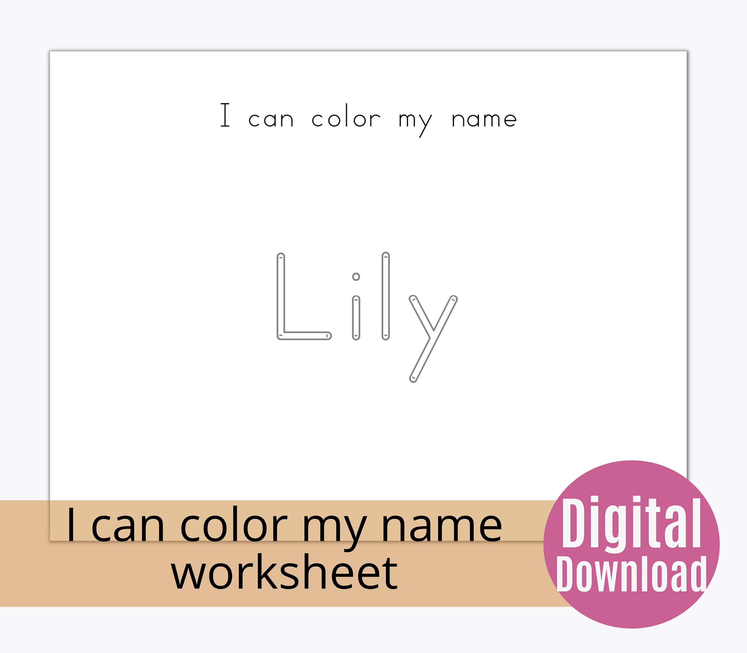 Custom Name Tracing Pages Printable, Handwriting Practice, Name Writing ...