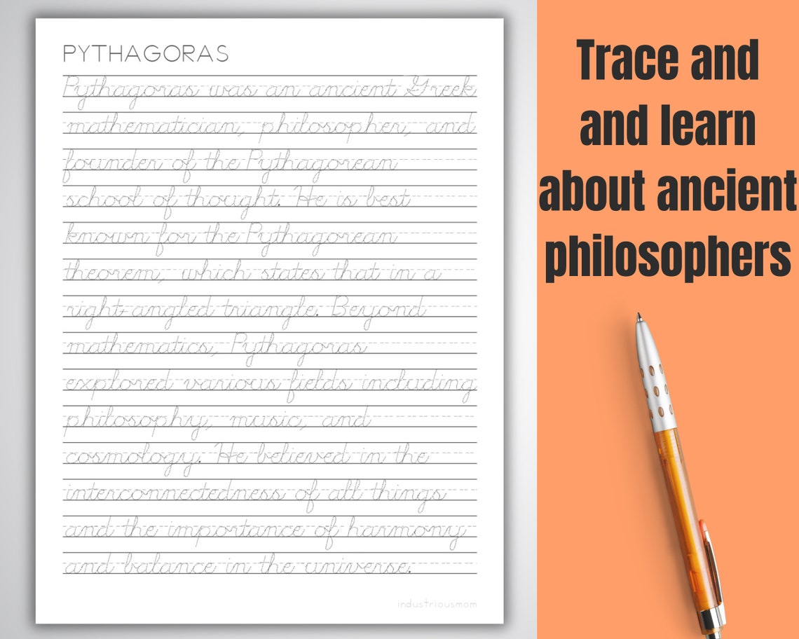 Cursive Handwriting Practice Workbook for Teens & Adults | Printable ...