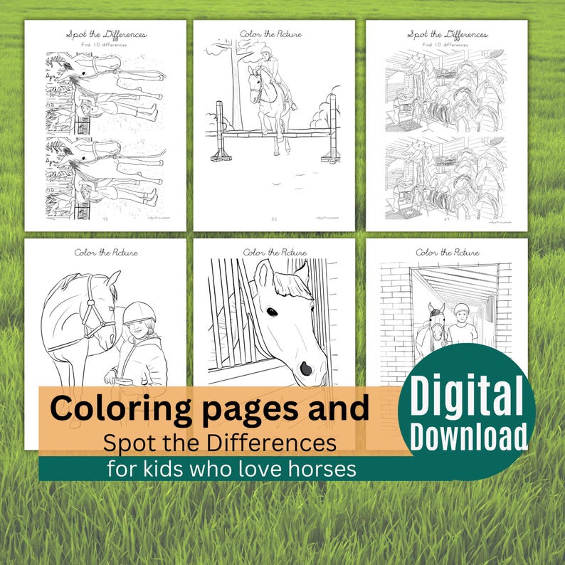Horse riding lesson plan worksheets with printable horse education materials for young equestrians and riding schools.