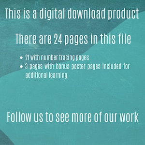 24-page printable number tracing worksheet set for kindergarten and 1st grade handwriting practice.