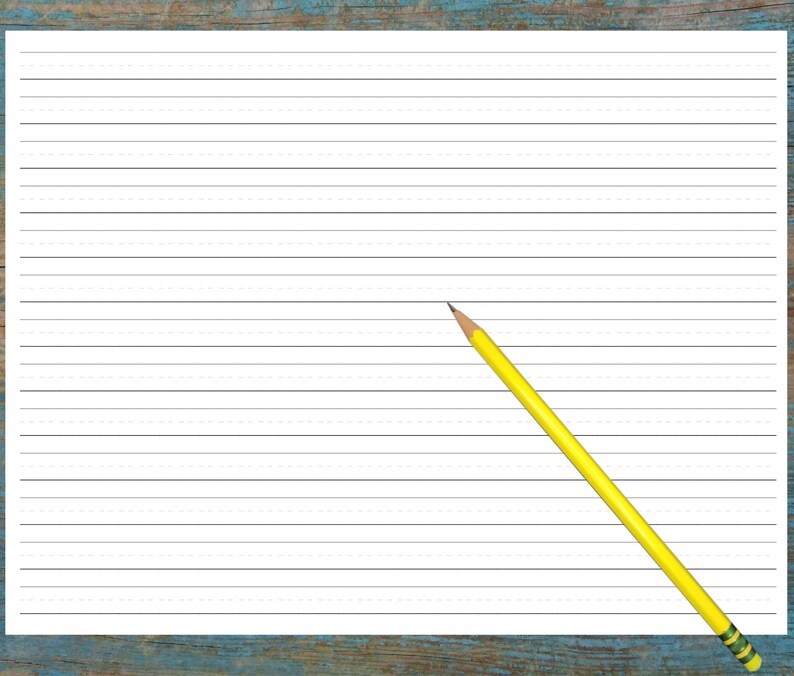 Draw and Write Paper Printable Lined Paper Handwriting Practice Homeschooling Story Writing