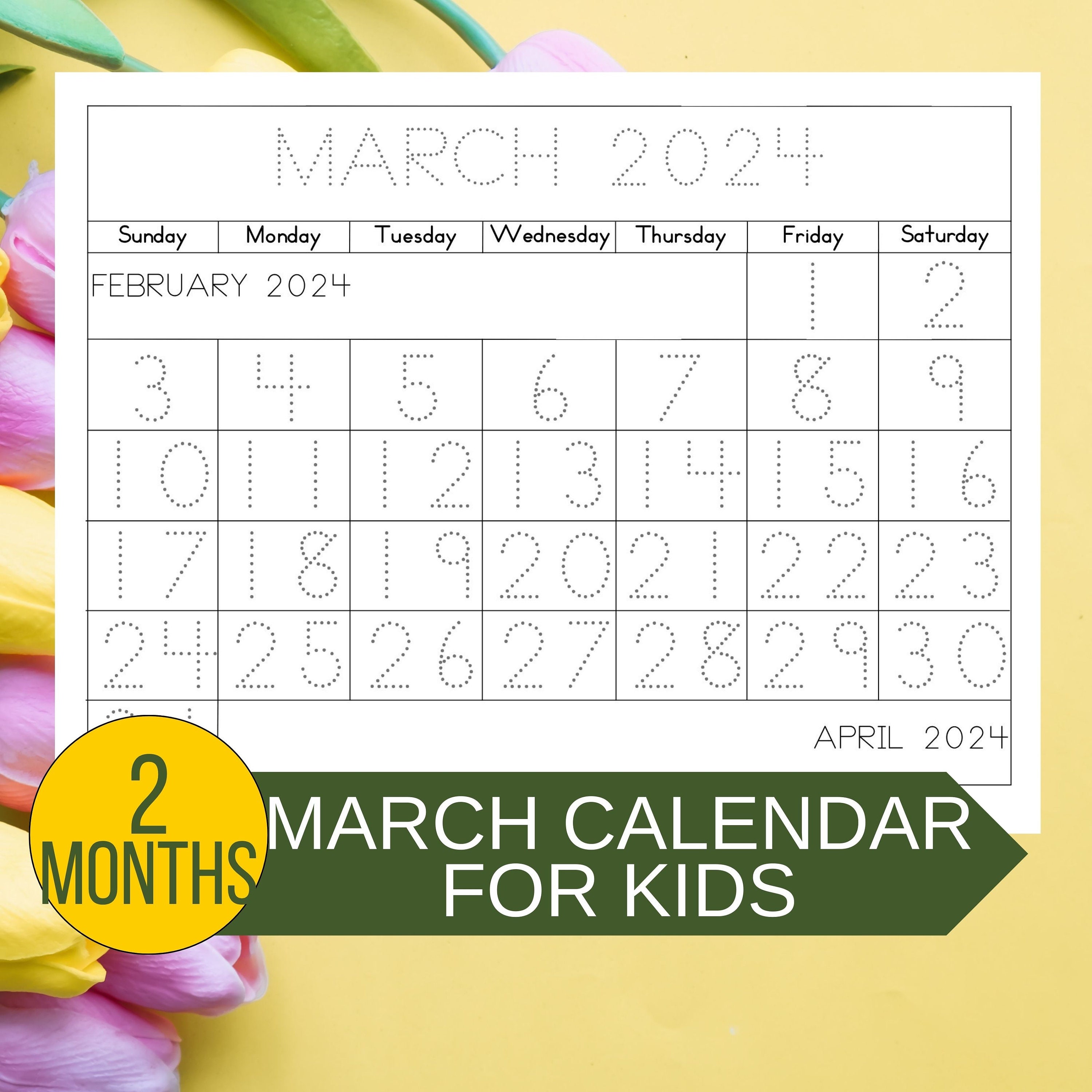 March 2025 Calendar With Holidays Ukg Worksheet riki loleta