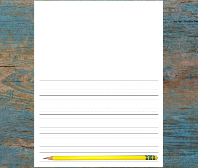 Handwriting Paper Printable Story Writing Paper Printable Elementary Home Schoolong Printable Lined Paper Paper with Space to Draw image 4