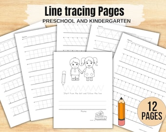 Vorschul-Line-Tracing-Kit, frühes Lernen, Homeschool-Arbeitsbuch, Kindergarten-Lernen, Vorschreiben, Vorschul- und Kindergarten-Lehrplan