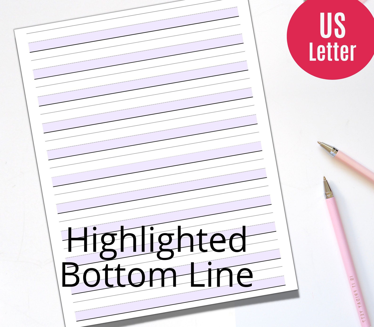 Writing Paper for Kids With Handwriting Problems, Printable, US Letter