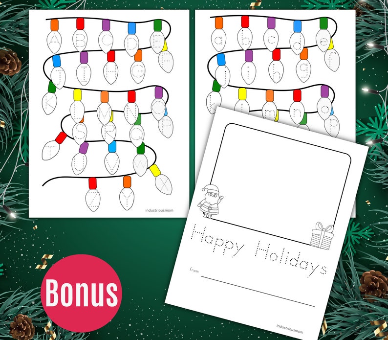 Holiday Printable Worksheets for Kids With Tracing Alphabet Letters Holiday Printable Worksheets for Kids With Tracing Alphabet Letters