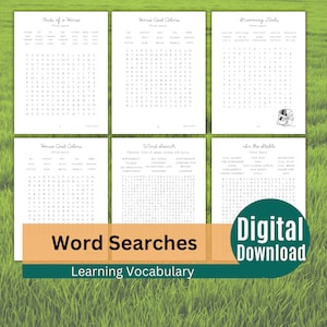 Equestrian learning printable with horse word searches, knowledge check pages, and fun horse-themed educational activities.