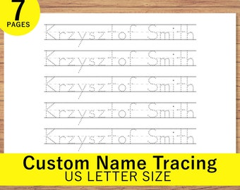 Custom First and Last Name Handwriting Practice | Learning Write for Kids | Personalized Name Handwriting | Tracing Worksheets for Kids