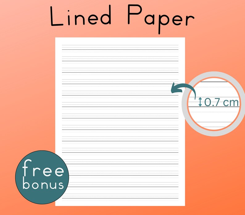 Workbook pages for precise letter formation: Handwriting practice for adults and teens