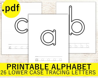 Printable Alphabet Lower Case | Letters Tracing Worksheets for Preschool Kindergarten Handwriting Practice | My letter book | Homeschooling