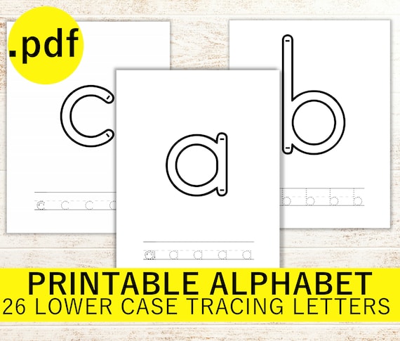 printable alphabet lower case letters tracing worksheets for etsy ireland
