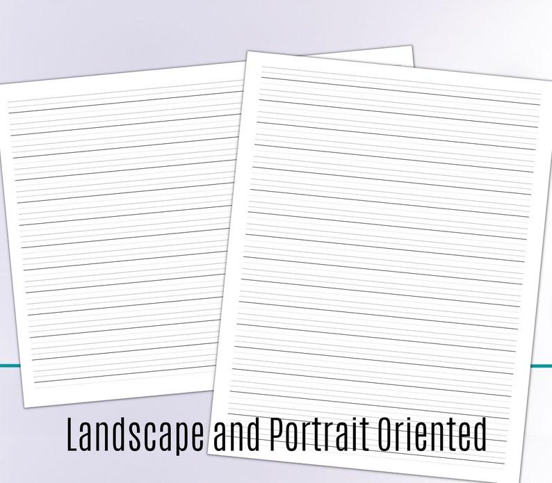 Lined Paper Template Printable for Teens and Adults, Writing Paper Red and Blue Lines, Neat ...