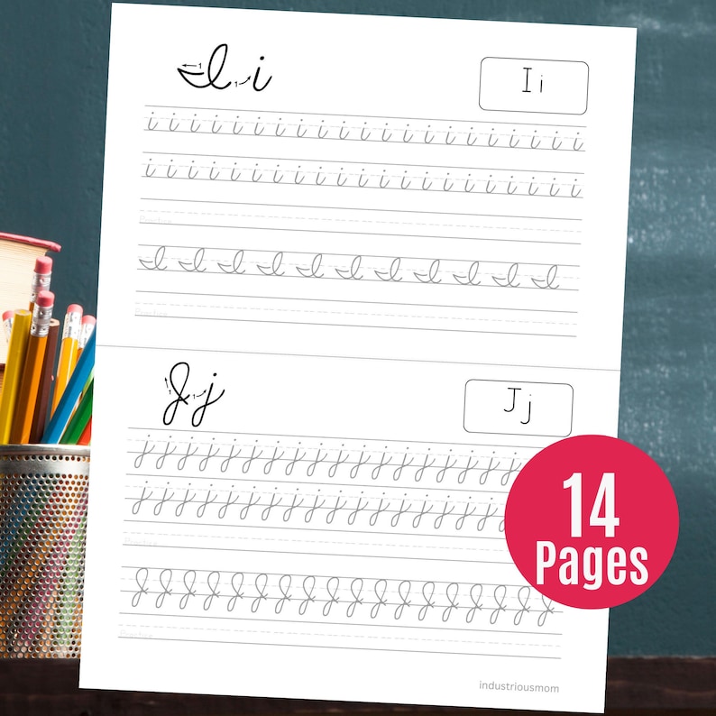 Printable Cursive Alphabet Tracing Pages – Handwriting Practice With ...