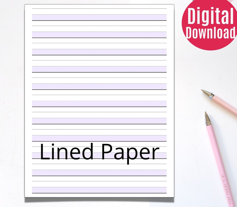 Writing Paper for Kids With Handwriting Problems, Printable, US Letter ...