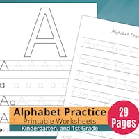 Alphabet Tracing Sheet-handwriting, Sheet-preschool Kindergarten ...