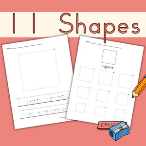 Preschool 2D Shape Tracing Worksheets - Square Shape - Small to Big Tracing