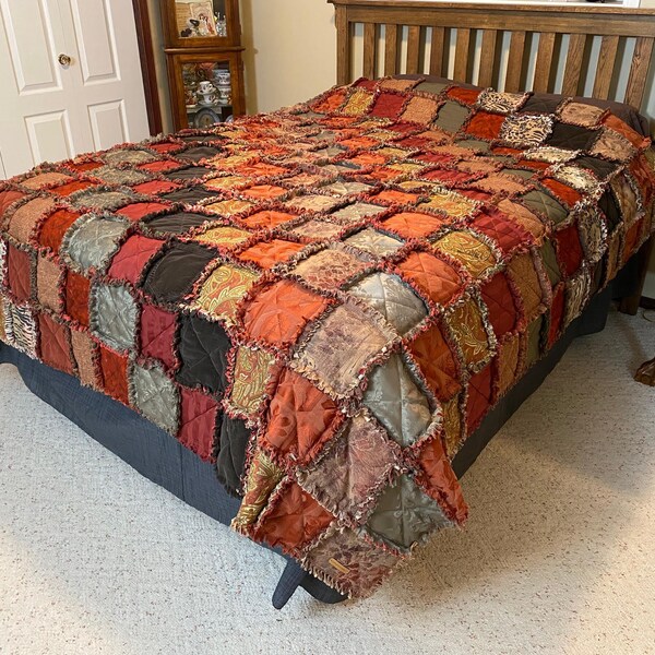 Queen Size Rag Quilt Etsy