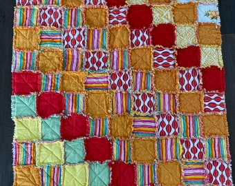 Herumbummeln - Patchwork Denim Rag Quilt Überwurf