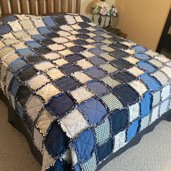 Queen Size Rag Quilt Etsy