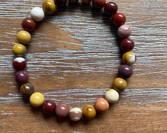 Mookaite Gemstone Beaded Bracelet