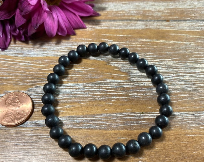 Shungite EMF Protection Beaded Gemstone Bracelet