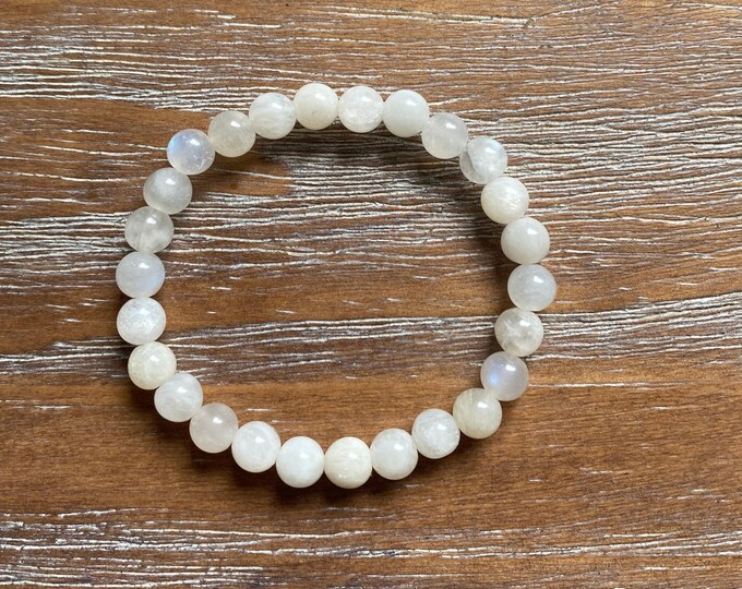 Moonstone Gemstone Beaded Bracelet
