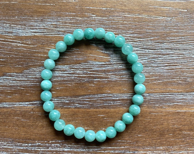 Burmese Green Jade Gemstone Beaded Bracelet