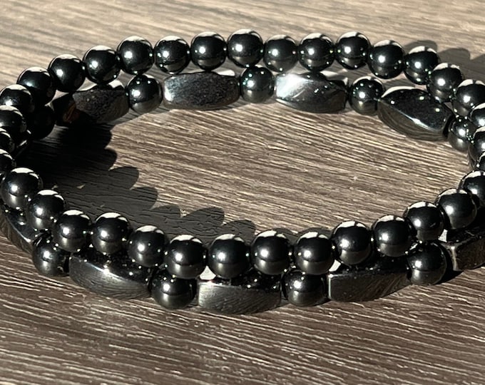Magnetic Hematite Beaded Bracelet