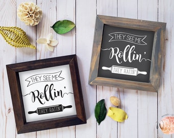 Rustic Kitchen Wood Sign: Funny Farmhouse Decor