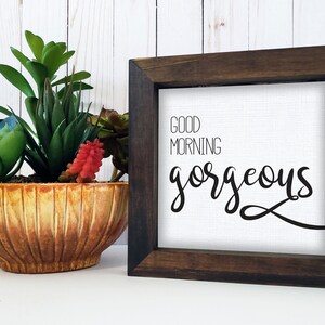 Good Morning Gorgeous Bathroom Rustic Farmhouse Bathroom Wood Sign ...