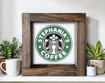 スターバックスコーヒーをイメージしたライトボックス型LEDランプ