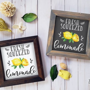 Lemonade Farmhouse Wood Sign: Rustic Summer Decor