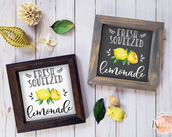 Lemonade Farmhouse Wood Sign: Rustic Summer Decor