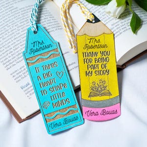 Personalized Teacher Bookmark: Engraved Educator Keepsake
