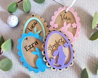Personalized Easter Basket Tag: Custom Egg Name Tag